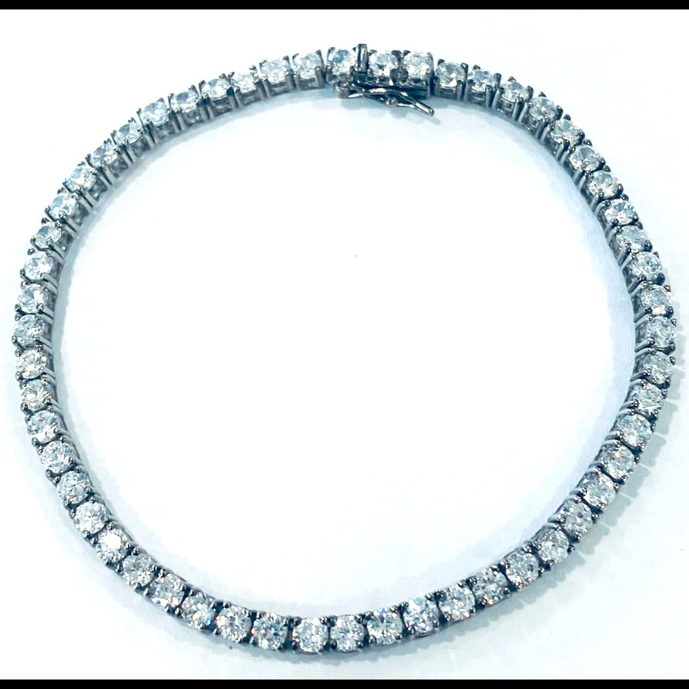 🩷🩷🩷Sterling Silver Tennis Bracelet, 7.5” long🩷🩷🩷 - Picture 6 of 6